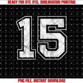 Number 15 on the Back T-shirt