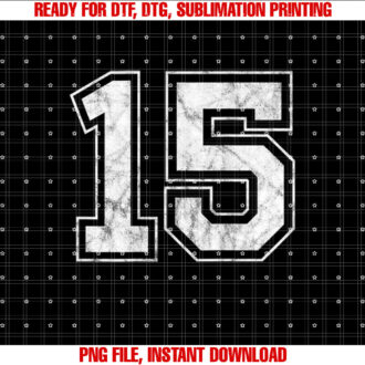 Number 15 on the back T-shirt