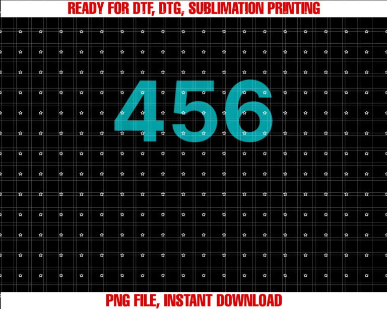 Number 456 Green Font on White T-shirt