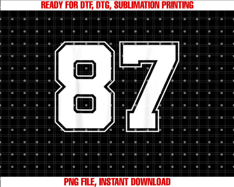 Number 87 Best Classic College American Varsity Style Font T-shirt