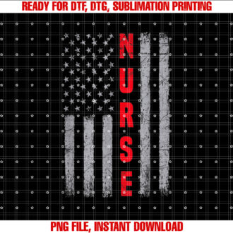 Nurse Distressed American Flag Design Nursing Memorial Day T-shirt
