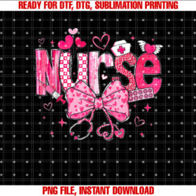 Nurse Valentines Day Cute Coquette Stethoscope Nursing T-shirt