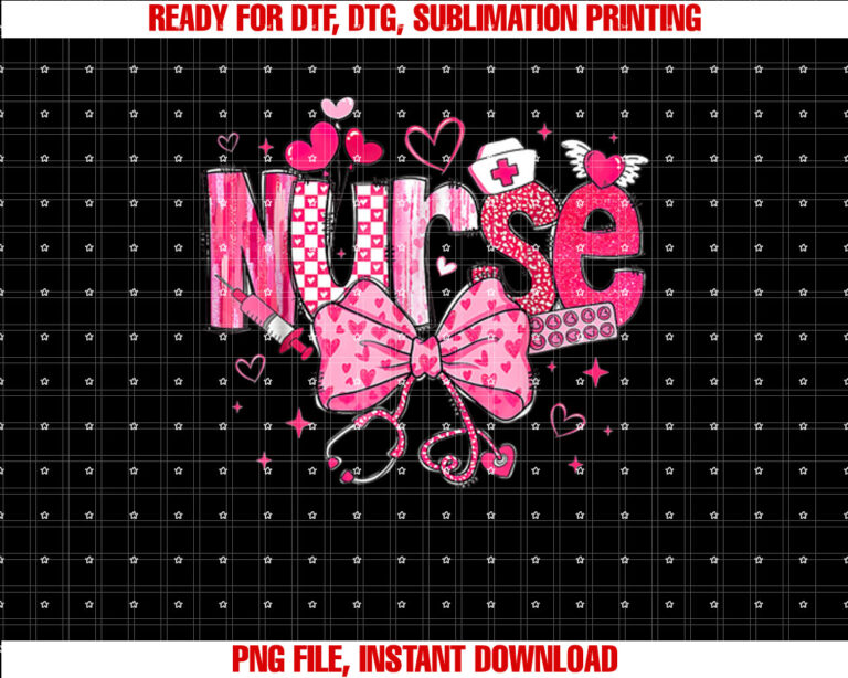 Nurse Valentines Day Cute Coquette Stethoscope Nursing T-shirt