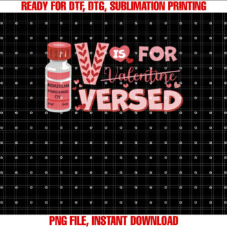 Nurse Valentines Day V Is For Versed Funny PACU CRNA Nurse T-shirt