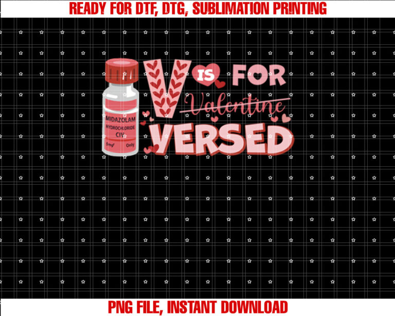 Nurse Valentines Day V Is For Versed Funny PACU CRNA Nurse T-shirt