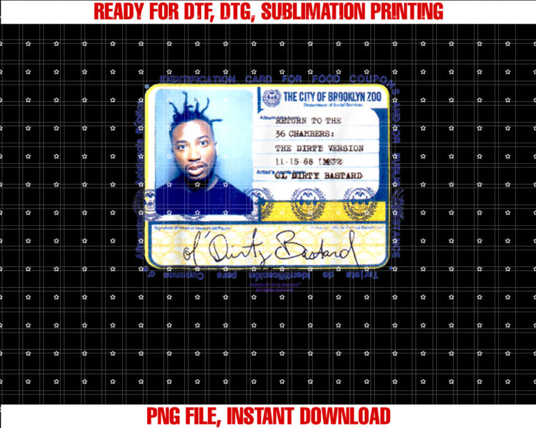 ODB Ol Dirty Baard ID Return 36 Chambers Art Brooklyn Zoo T-shirt