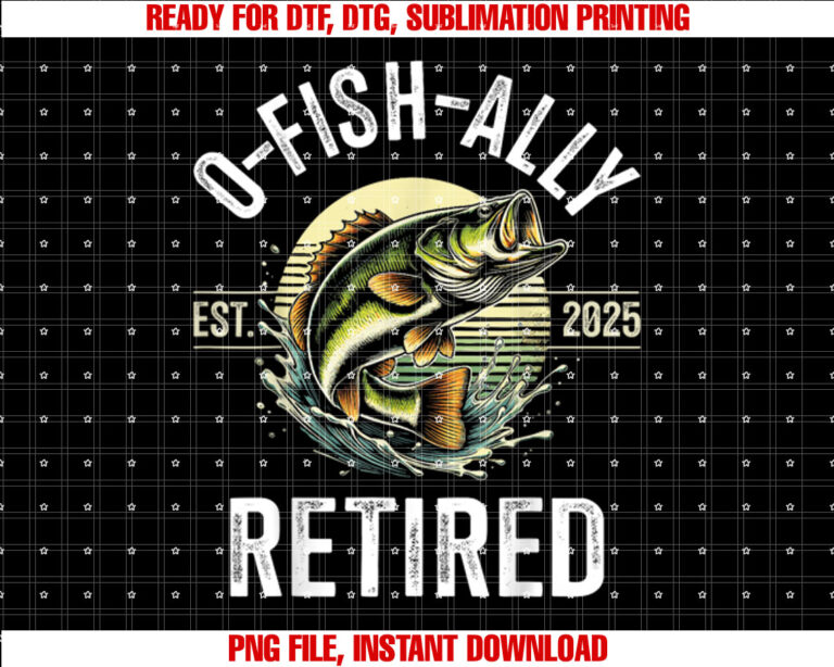 OFishAlly Retired 2025 for fisherman fishing retirement T-shirt