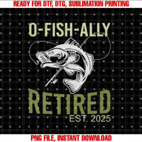 Ofishally Retired Est 2025 Fisherman Fishing Retirement T-shirt