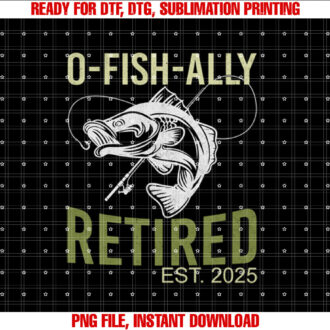 OFishAlly Retired Est 2025 Fisherman Fishing Retirement T-shirt