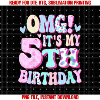 OMG Its My 5th Birthday Girls Gifts Five 5 Year Old Bday T-shirt