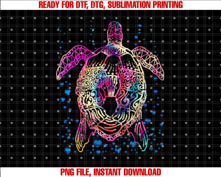Ocean Animal Tie Dye Tribal Sea Animal Maori Turtle T-shirt