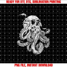 Octopus Skull Monster Kraken Cthulhu Skull for Men Women T-shirt
