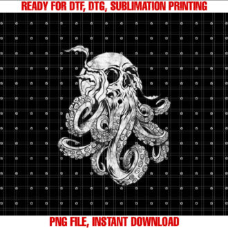 Octopus Skull Monster Kraken Cthulhu Skull for Men Women T-shirt