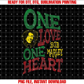 Official Bob Marley One Love One Heart T-shirt