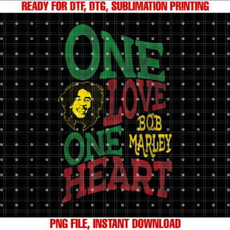 Official Bob Marley One Love One Heart T-shirt