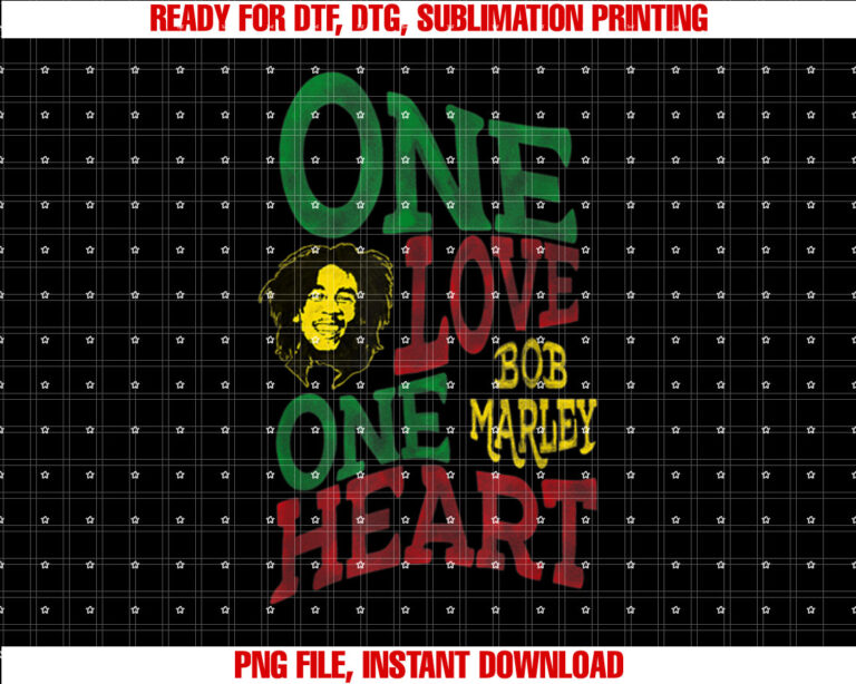 Official Bob Marley One Love One Heart T-shirt