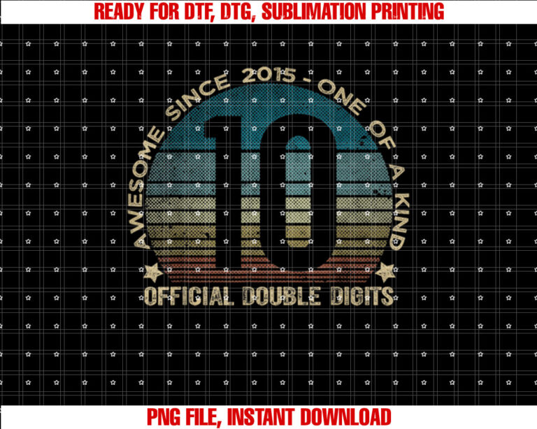 Official Double Digits 10 Year Old Gifts 10th Birthday 2015 T-shirt