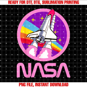 Officially Licensed NASA Rainbow Rocket Launch Girls T-shirt