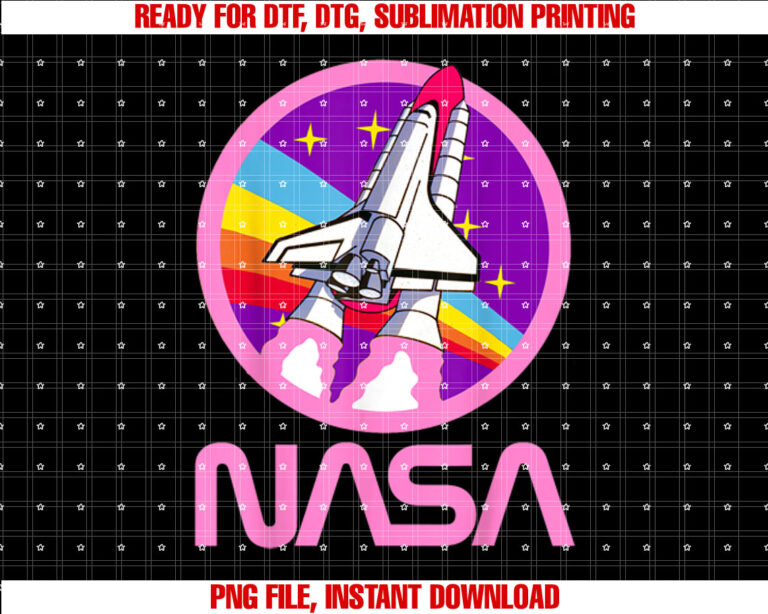 Officially Licensed NASA Rainbow Rocket Launch Girls T-shirt