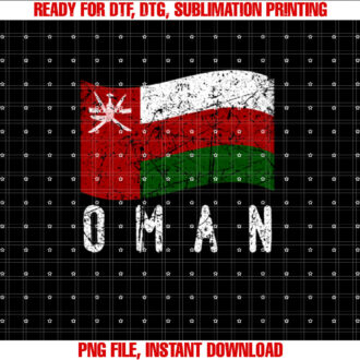 Oman Flag Distressed Sultanic Salutation Men Women Kids T-shirt