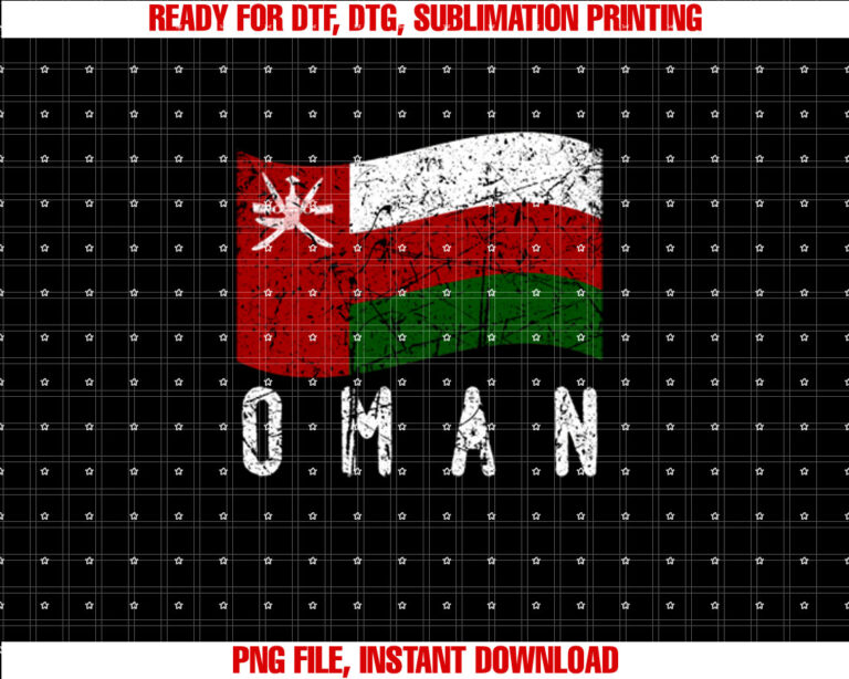 Oman Flag Distressed Sultanic Salutation Men Women Kids T-shirt