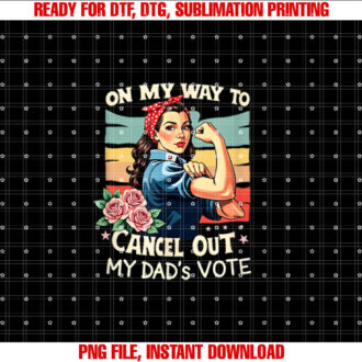 On My Way to Cancel Out My Dads Vote US Election Day Design T-shirt