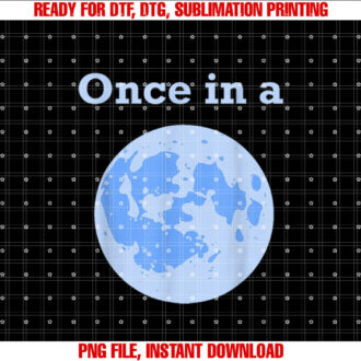Once in a Blue Moon Graphic Novelty Ironic Idiom T-shirt