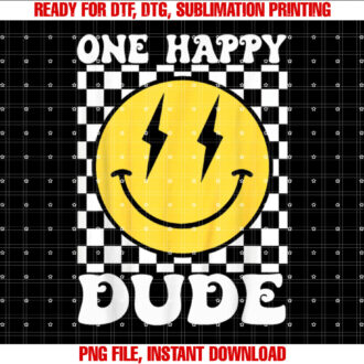 One Happy Dude Happy Face 1st Birthday Party Family T-shirt
