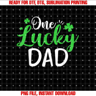 One Lucky Dad Shamrock Irish Dad St Patricks Day T-shirt