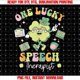 One Lucky Speech Therapist SLP Shamrock St Patricks Day T-shirt