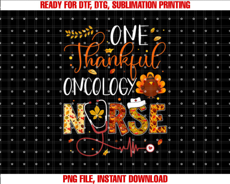 One Thankful Oncology Nurse Thanksgiving Day Nurse Turkey T-shirt