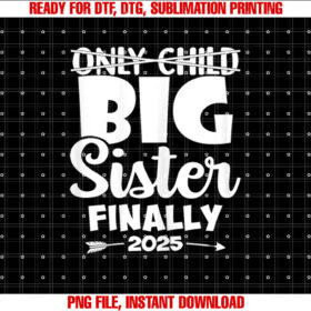 Only Child Expires 2025 Promoted to Big Sister Finally T-shirt
