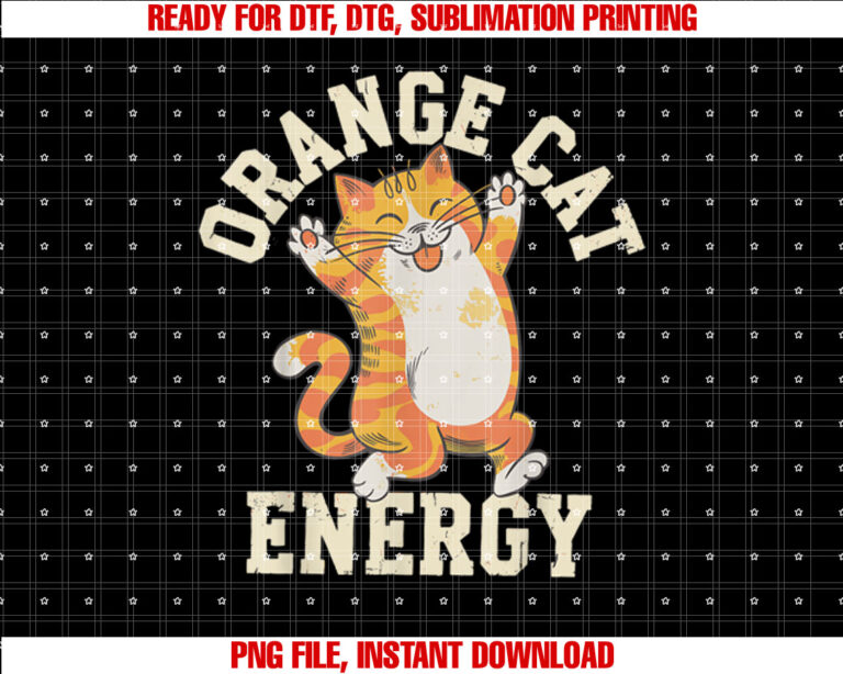Orange Tabby Cat Orange Cat Energy T-shirt
