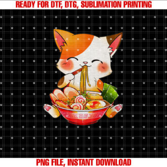 Otaku Lifestyle Threads Co Ramen Cat Anime Kawaii Japanese Merch Women Girls T-shirt