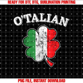 Otalian Shamrock and Italy Flag for Italian St Patricks Day T-shirt