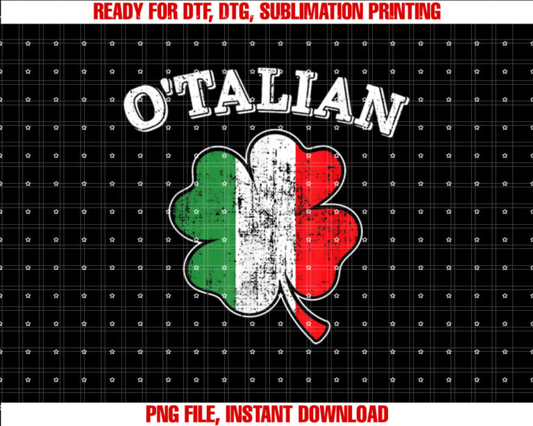 Otalian shamrock and italy flag for italian St Patricks day T-shirt