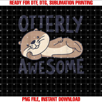 Otterly Awesome Otter Sea Animal Lovers Men Women Boys Girls T-shirt