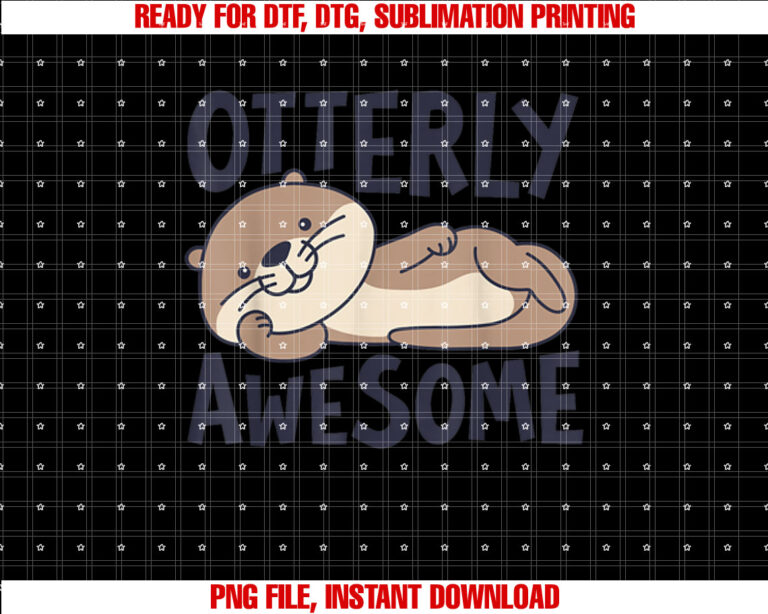 Otterly Awesome Otter Sea Animal Lovers Men Women Boys Girls T-shirt