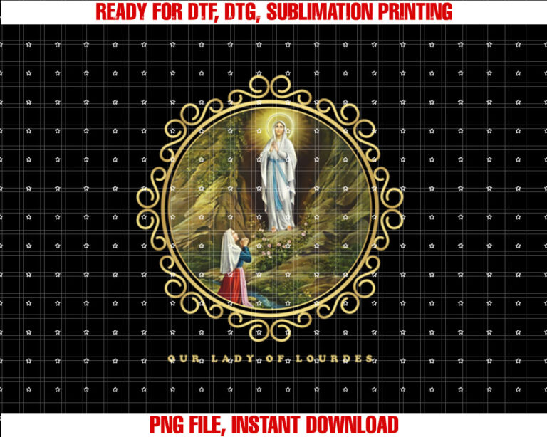 Our Lady of Lourdes St Bernadette Immaculate Mary Catholic T-shirt