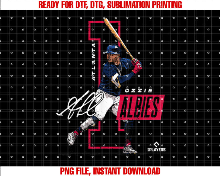 Ozzie Albies Atlanta Baseball MLB Players MLBALB4010 T-shirt