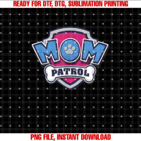 Paw Patrol Mothers Day Mom Patrol Badge T-shirt