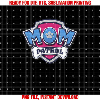 PAW Patrol Mothers Day Mom Patrol Badge T-shirt