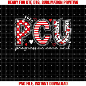 Pcu Progressive Care Unit Nurse Crew Valentines Day T-shirt