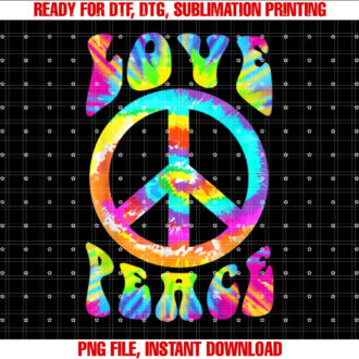 PEACE SIGN LOVE 60s 70s Tie Dye Hippie Costume T-shirt