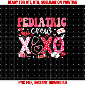 Peds Valentines Nurse Crew Pediatric Nurse Valentines Day T-shirt