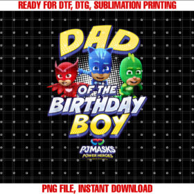 Pj Masks Group Shot Dad of the Birthday Boy T-shirt