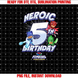 Pj Masks Group Shot Heroic 5th Birthday T-shirt