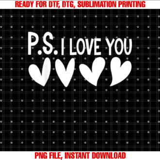 PS I Love You Day Valentines Day Purple Heart Boys Kids T-shirt