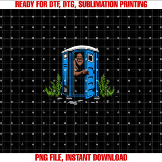 Pacific Crest Trail Bigfoot Peeking Out of A Porta Potty Fun T-shirt