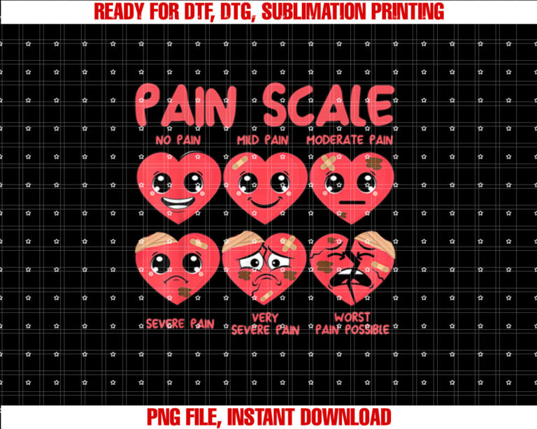 Pain Scale Heart Candy Trauma Nurse Triage Valentines Day T-shirt